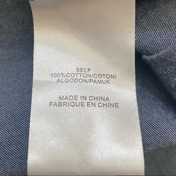 NEW Tibi One-Shoulder Chambray Bell Sleeve‎ Top 0 - Picture 8 of 8